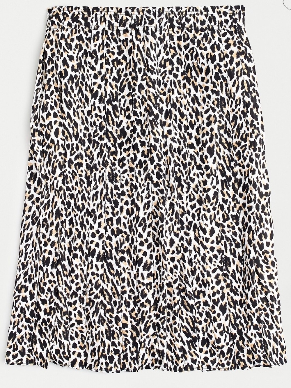 J. Crew Leopard Print Pleated Midi Skirt